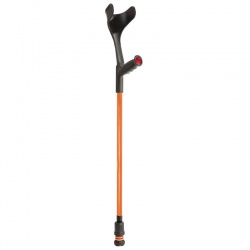 Flexyfoot Standard Orange Soft Grip Handle Open Cuff Crutch (Single)