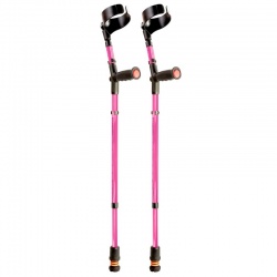 Flexyfoot Standard Pink Soft Grip Closed Cuff Crutches (Pair)