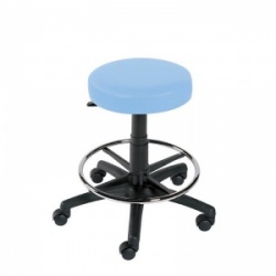 Sunflower Medical Cool Blue Gas-Lift Stool with Foot Ring