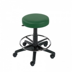 Sunflower Medical Green Gas-Lift Stool with Foot Ring