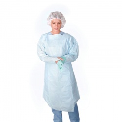 Medline Polyethylene Thumb Loop Style Isolation Gown (Pack of 75)