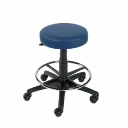 Sunflower Medical Navy Gas-Lift Stool with Foot Ring