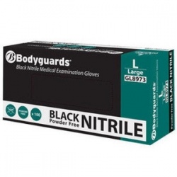 Polyco GL897 Bodyguards Black Nitrile Powder Free Disposable Gloves