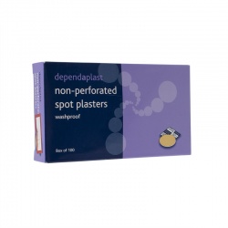Dependaplast Washproof Non-Perforated Spot Plasters (Pack of 100)