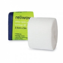 Reliwow White Open Wove Bandage BP (Pack of 12)