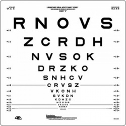 Precision Vision 3-Metre ETDRS LogMAR Chart (Chart 3 Revised)