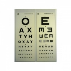 Sussex Vision 3-Metre Laminated Eye Test Chart (Type OAX/E)