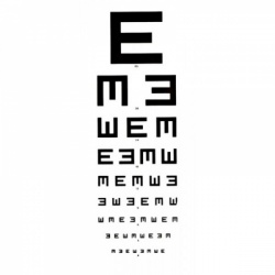 Sussex Vision Tumbling 'E' Eye-Test Chart (6-Metre Acuity Test)