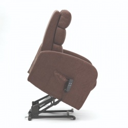 Drive Single Motor Fabric Brown Rise and Recliner Chair