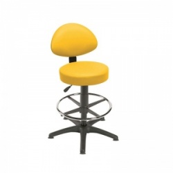 Sunflower Medical Primrose Gas-Lift Stool with Back Rest, Foot Ring and Glides