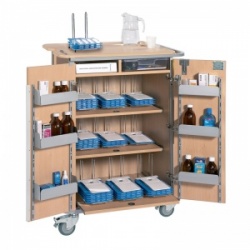Sunflower Medical 9 Rack Monitored Dosage System Administration Trolley