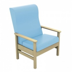 Sunflower Medical Atlas Cool Blue High-Back Vinyl Bariatric Patient Armchair