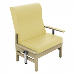 Sunflower Medical Atlas Beige High-Back Vinyl Bariatric Patient Armchair with Drop Arms
