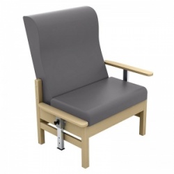 Sunflower Medical Atlas Grey High-Back Intervene Bariatric Patient Armchair with Drop Arms