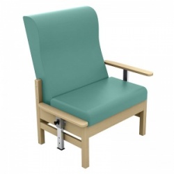 Sunflower Medical Atlas Mint High-Back Vinyl Bariatric Patient Armchair with Drop Arms