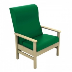 Sunflower Medical Atlas Green High-Back Vinyl Bariatric Patient Armchair