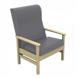 Sunflower Medical Atlas Grey High-Back Vinyl Bariatric Patient Armchair