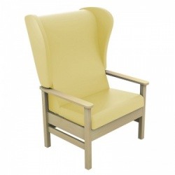 Sunflower Medical Atlas Beige High-Back Intervene Bariatric Patient Armchair with Wings