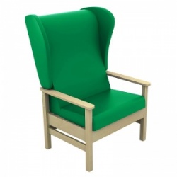 Sunflower Medical Atlas Green High-Back Intervene Bariatric Patient Armchair with Wings