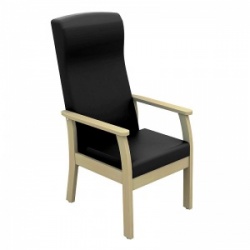 Sunflower Medical Atlas Black High-Back Vinyl Patient Armchair