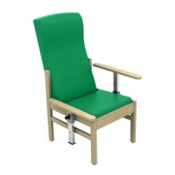 Sunflower Medical Atlas Green High-Back Vinyl Patient Armchair with Drop Arms