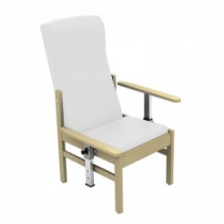 Sunflower Medical Atlas White High-Back Vinyl Patient Armchair with Drop Arms