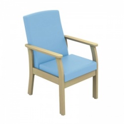 Sunflower Medical Atlas Cool Blue Low-Back Vinyl Patient Armchair