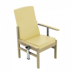 Sunflower Medical Atlas Beige Mid-Back Vinyl Patient Armchair with Drop Arms