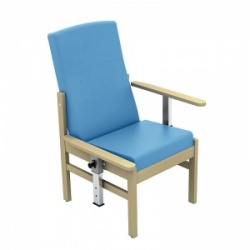 Sunflower Medical Atlas Cool Blue Mid-Back Vinyl Patient Armchair with Drop Arms