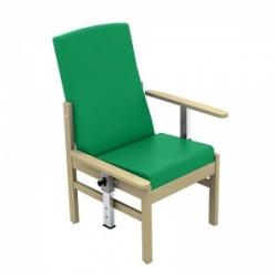 Sunflower Medical Atlas Green Mid-Back Vinyl Patient Armchair with Drop Arms