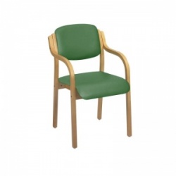 Sunflower Medical Green Vinyl Aurora Visitor Chair with Arms