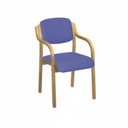 Sunflower Medical Mid Blue Vinyl Aurora Visitor Chair with Arms