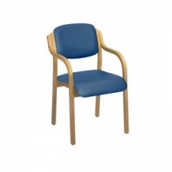 Sunflower Medical Navy Vinyl Aurora Visitor Chair with Arms