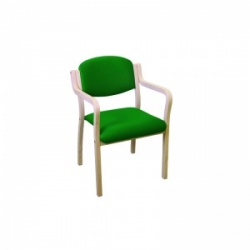 Sunflower Medical Green Vinyl Aurora Visitor Chair with Extended Arms