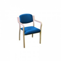 Sunflower Medical Navy Vinyl Aurora Visitor Chair with Extended Arms