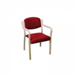 Sunflower Medical Red Wine Vinyl Aurora Visitor Chair with Extended Arms