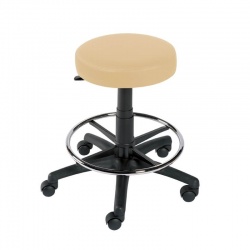Sunflower Medical Beige Gas-Lift Stool with Foot Ring