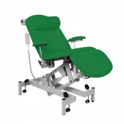 Sunflower Medical Green Fusion Powered Headrest Treatment Chair with Single Foot Section and Tilting Seat