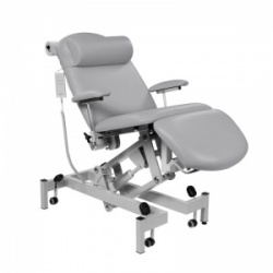 Sunflower Medical Grey Fusion Powered Headrest Treatment Chair with Single Foot Section and Tilting Seat