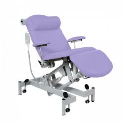 Sunflower Medical Lilac Fusion Powered Headrest Treatment Chair with Single Foot Section and Tilting Seat