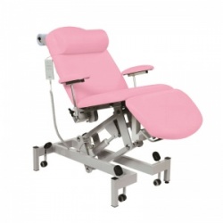 Sunflower Medical Salmon Fusion Powered Headrest Treatment Chair with Single Foot Section and Tilting Seat