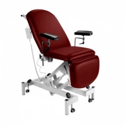 Sunflower Medical Red Wine Fusion Electric Height Phlebotomy Chair with Electric Back and Foot Sections