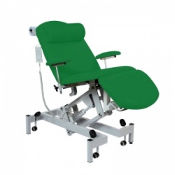 Sunflower Medical Green Fusion Electric Height Treatment Chair with Single Foot Section and Tilting Seat