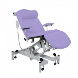 Sunflower Medical Lilac Fusion Electric Height Treatment Chair with Single Foot Section and Tilting Seat