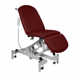 Sunflower Medical Red Wine Fusion Electric Height Treatment Chair with Single Foot Section