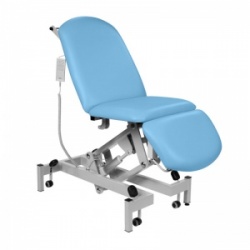 Sunflower Medical Sky Blue Fusion Electric Height Treatment Chair with Single Foot Section