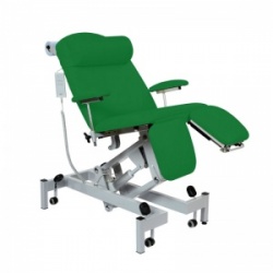 Sunflower Medical Green Fusion Electric Height Treatment Chair with Split Foot Section and Tilting Seat