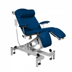 Sunflower Medical Navy Fusion Electric Height Treatment Chair with Split Foot Section and Tilting Seat