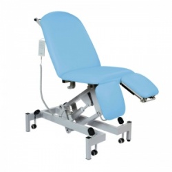 Sunflower Medical Cool Blue Fusion Electric Height Treatment Chair with Split Foot Section