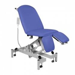 Sunflower Medical Mid Blue Fusion Electric Height Treatment Chair with Split Foot Section